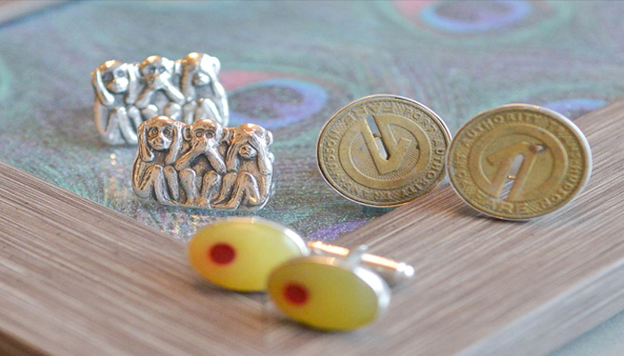 These cufflinks add spirit to any suit.  