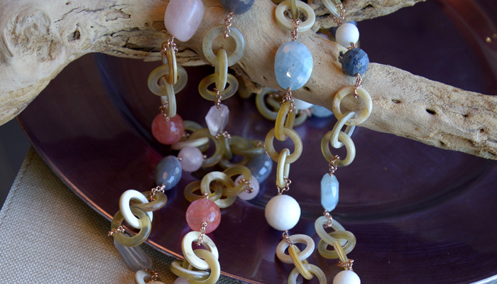 Cool wrap bracelets with diamond elements by Renee Shepperd